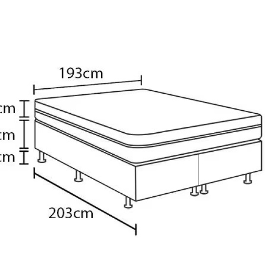 Cama Box King Size Biflex Soft c/ Pillow Molas Maxcoil 1,93x2,03X0,67 cm