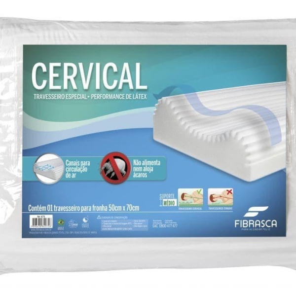 Travesseiro Cervical Performance Látex